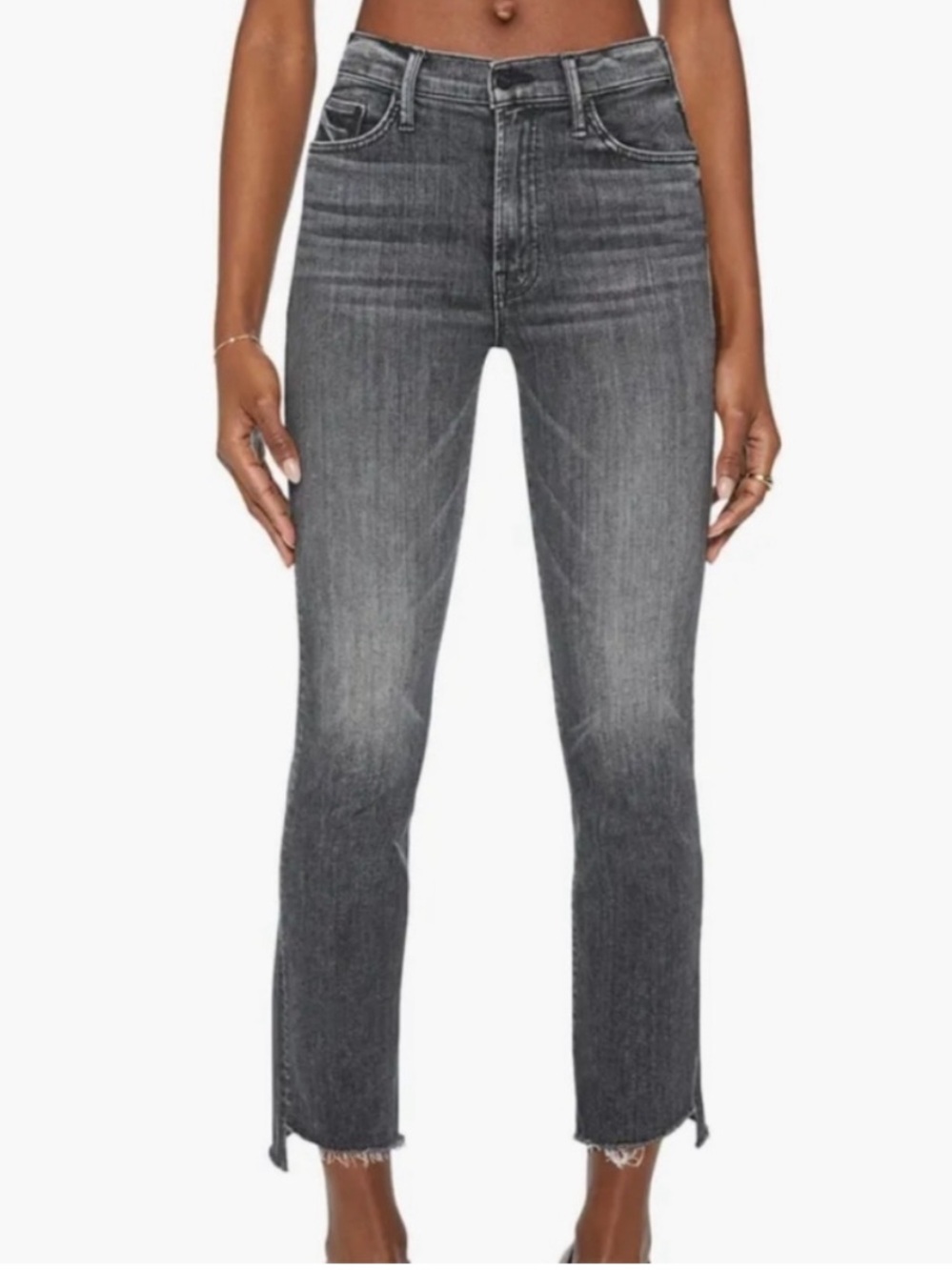 Mother Save Your Soul (Gray) The Insider Crop Step Fray Jeans Size 29